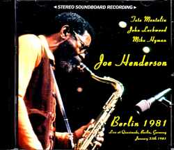 Joe Henderson ジョー・ヘンダーソン/Germany 1981
