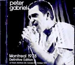 Peter Gabriel ピーター・ガブリエル/Canada 10.15.1978 Complete Soundboard Edition