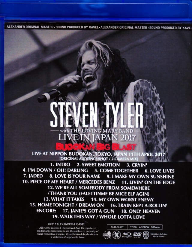 Steven Tyler スティーヴン・タイラー/Tokyo,Japan 2017 BD
