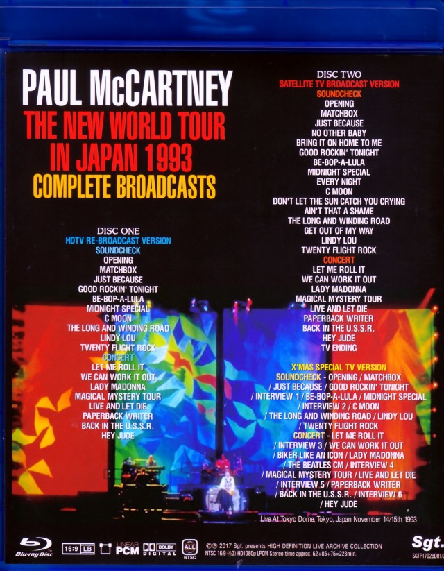 Paul McCartney ポール・マッカートニー/Japan 1998 Broadcasts