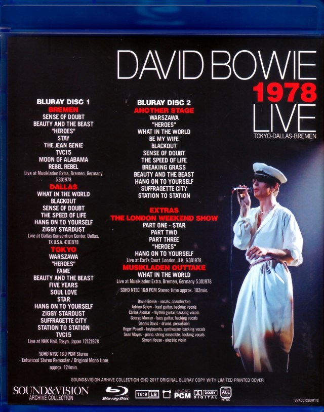David Bowie デヴィッド・ボウイ/1978 Live Collection Blu-Ray Ver.