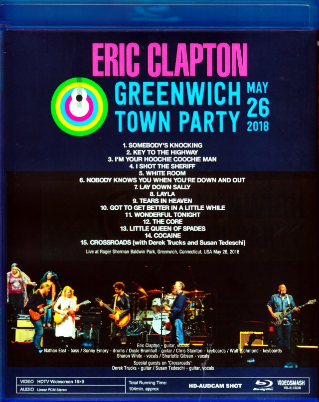 Eric Clapton エリック・クラプトン/CT,USA 2018 Blu-Ray Ver.