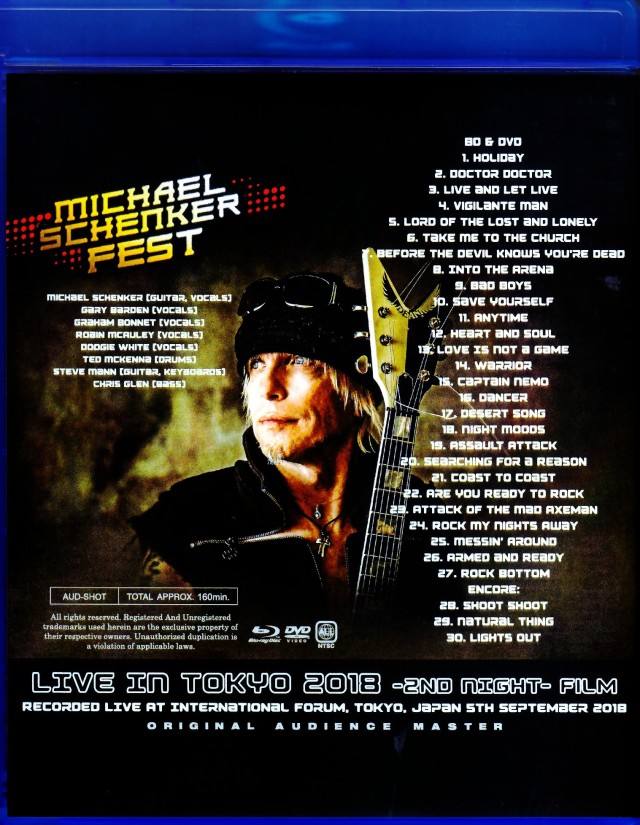 Michael Schenker Fest マイケル・シェンカー/Tokyo,Japan 9.5