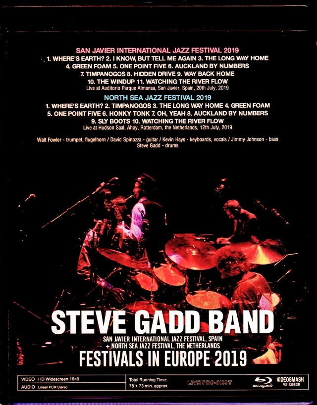 Steve Gadd スティーヴ・ガッド/Spain 2019 & more Blu-Ray Ver