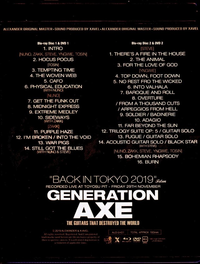 Generation Axe ジェネレーション・アックス/Tokyo,Japan 2019