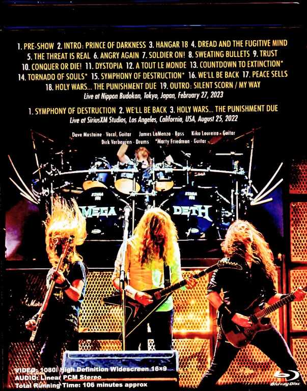 Megadeth メガデス/Tokyo,Japan 2023 Complete & more Blu-Ray