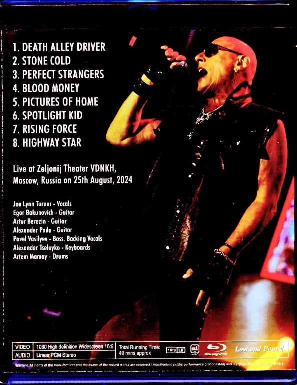 Joe Lynn Turner ジョー・リン・ターナー/Moscow 2024 Complete