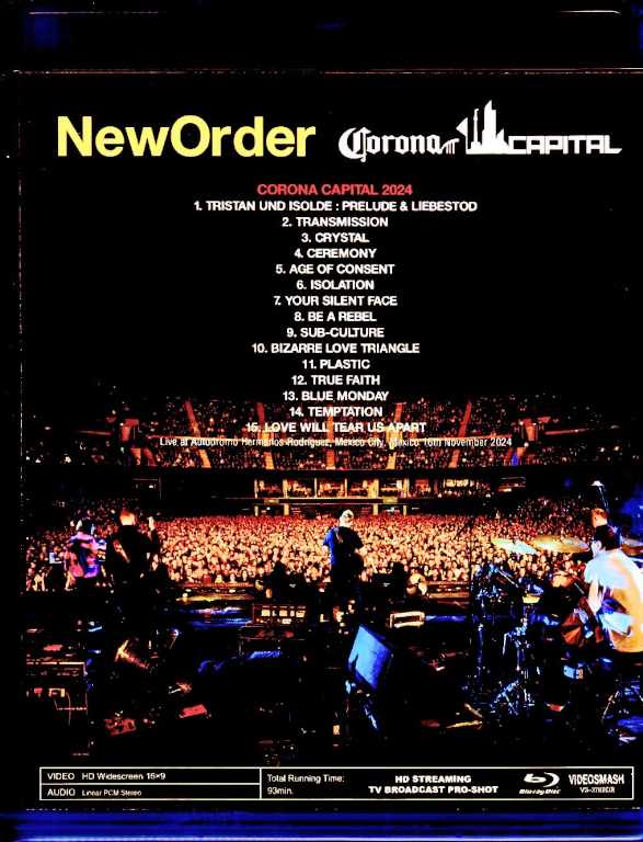 New Order ニュー・オーダー/Mexico 2024 Complete Blu-Ray Version
