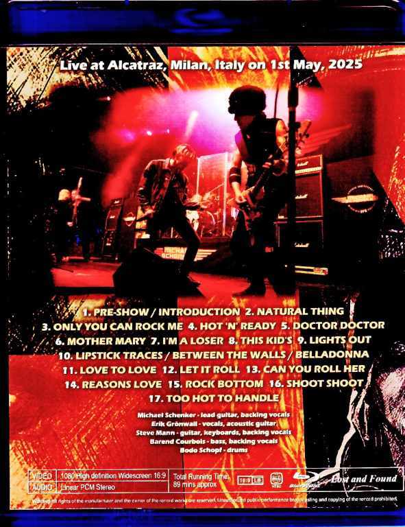 Michael Schenker マイケル・シェンカー/Italy 2025 Complete Blu-Ray