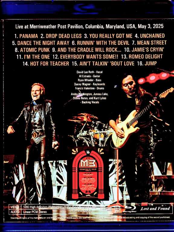 David Lee Roth デヴィッド・リー・ロス/MD,USA 2025 Blu-Ray