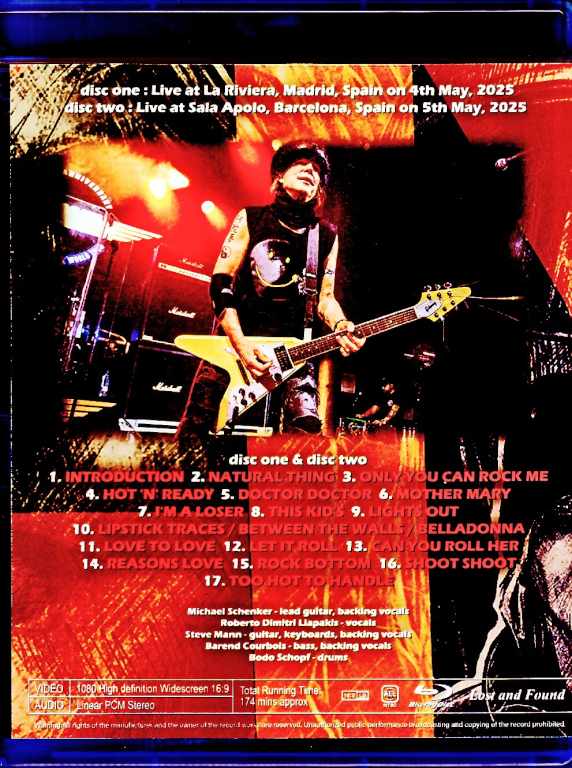 Michael Schenker マイケル・シェンカー/Spain 2025 Complete 2Days