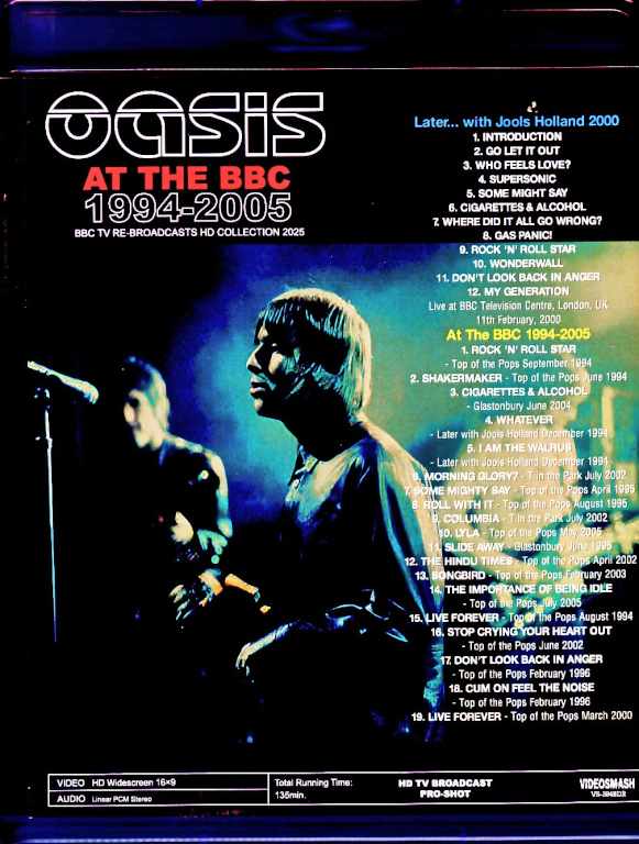 Oasis オアシス/BBC TV Re-Broadcasts HD Collection 1994-2005