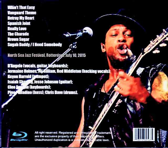 XL 新品 Night Gallery / D'Angelo ディアンジェロ D'Angelo ディアンジェロ/Netherlands 2015 Multi-Cam Edition Blu-Ray