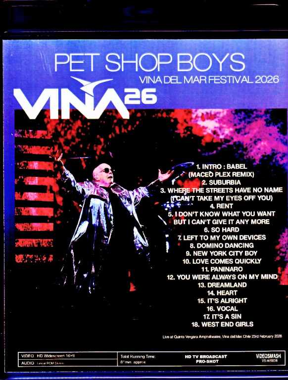 Pet Shop Boys ペット・ショップ・ボーイズ/Chile 2026 Complete Multi