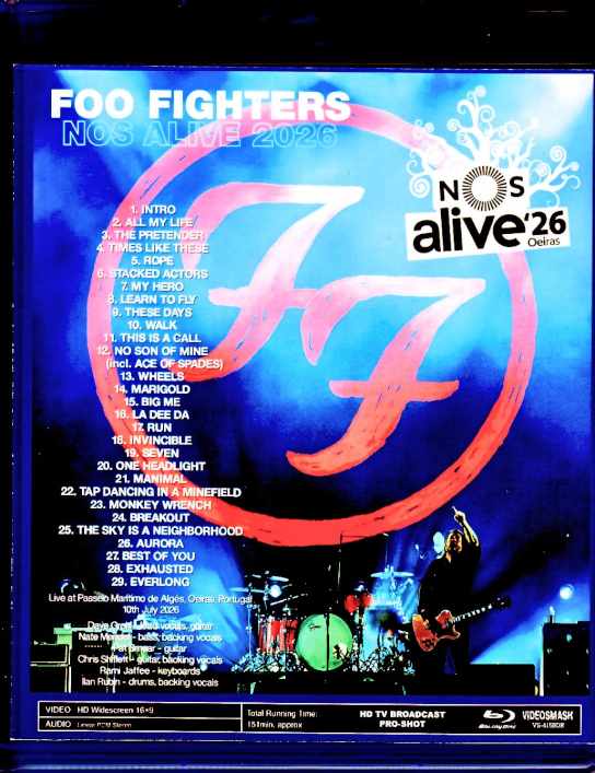 Foo Fighters フー・ファイターズ/Portugal 07.10.2026 Complete Pro