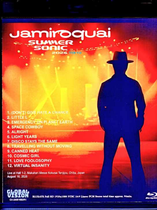Jamiroquai ジャミロクワイ/Chiba,Japan 08.16.2026 Complete Pro-Shot