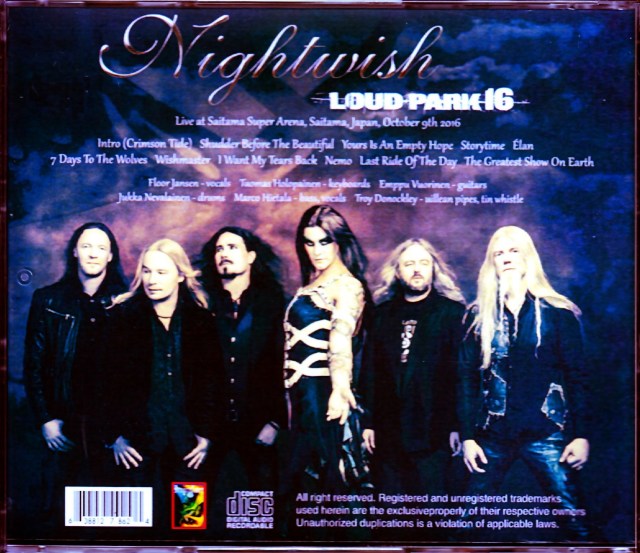 Nightwish ナイトウィッシュ/Saitama,Japan 2016
