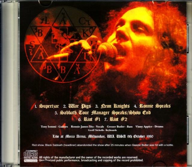 ★Blu-ray Audio◇BLACK SABBATH②★ブラック・サバス Black Sabbath ブラック・サバス/Aichi,Japan 1989