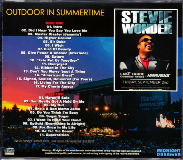 Stevie Wonder スティーヴィー・ワンダー/CA,USA 2016