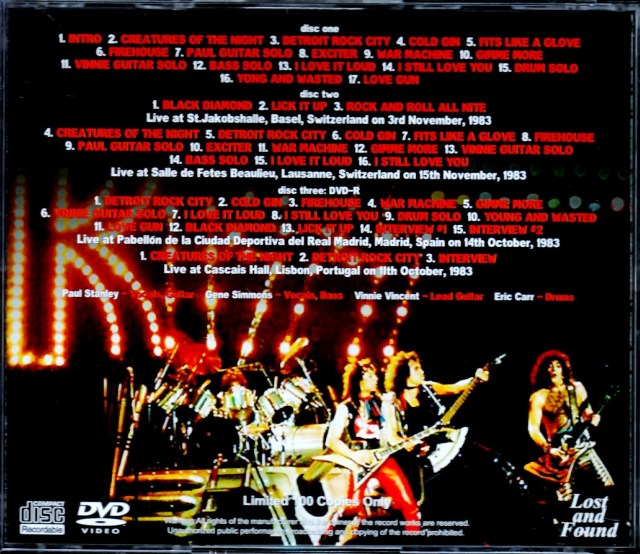 Kiss キッス/Europe Tour 1983 Rare Collection