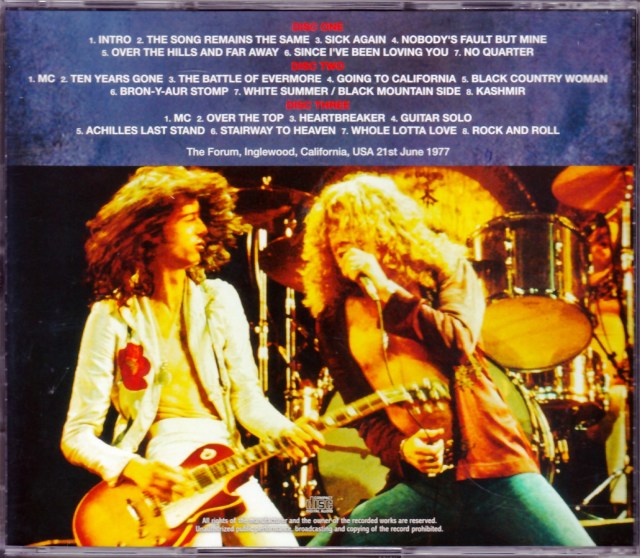 LP レッドツェッペリン LED ZEPPELIN 6枚セット Led Zeppelin レッド・ツェッペリン/Ca,USA 6.21.1977 Upgrade