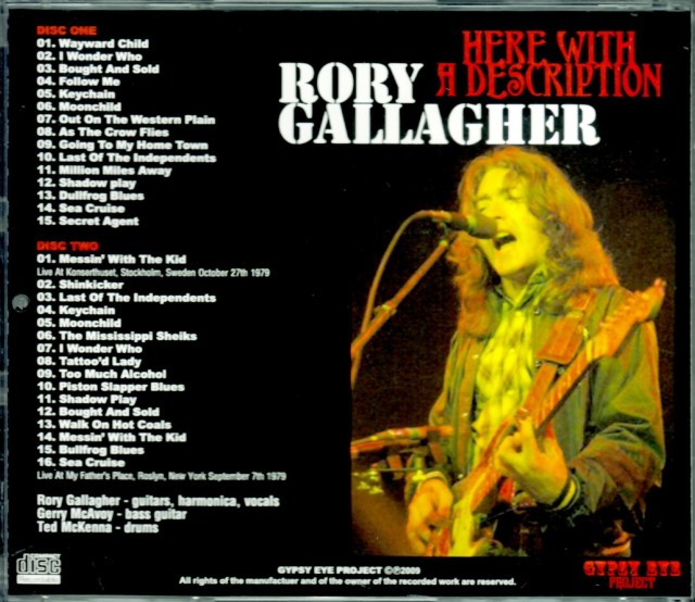 Rory Gallagher ロリー・ギャラガー/Sweden 1979 & more