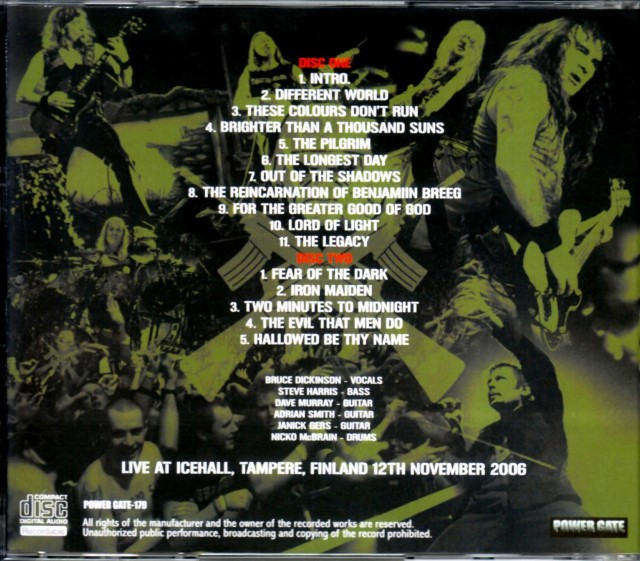 Iron Maiden アイアン・メイデン/Finland 2006