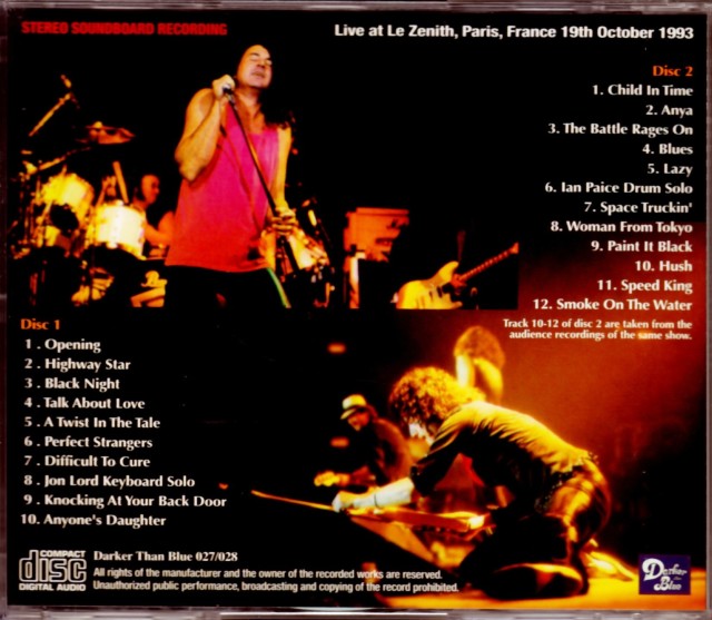 Deep Purple ディープ・パープル/France 1993