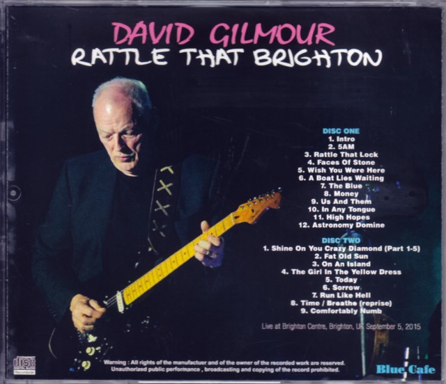 David Gilmour デヴィッド・ギルモア/UK 2015