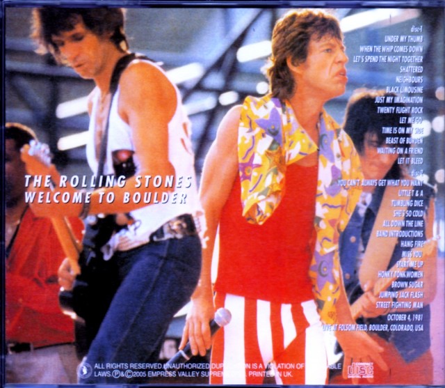 Rolling Stones ローリング・ストーンズ/Colorado,USA 1981