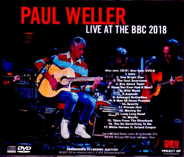Paul Weller ポール・ウェラー/London,UK 2018 S & V