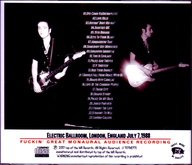 Joe Strummer ジョー・ストラマー/London,UK 1988