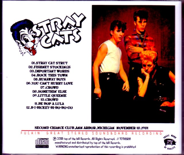 Stray Cats ストレイ・キャッツ/MI,USA 1981