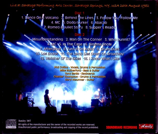 Genesis ジェネシス/NY,USA 1982