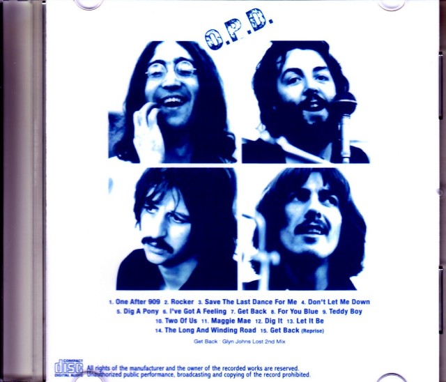 Beatles ビートルズ/Get Back Glyn Johns Lost 2nd Mix