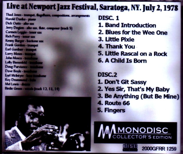 Thad Jones Lewis Orchestra サド・ジョーンズ メル・ルイス/NY