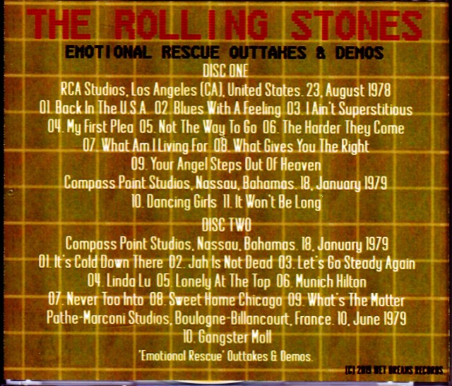 Rolling Stones ローリング・ストーンズ/Emotional Rescue Outtakes