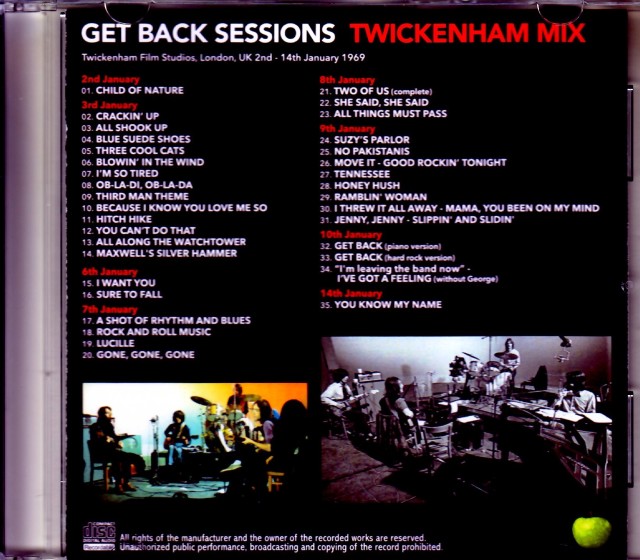 ポップス/ロック(洋楽) GET BACK SESSIONS TWICKENHAM MASTERS BEATLES/GET BACK SESSIONS -ESSENTIAL TWICKENHAM MASTERS(2CDx4)
