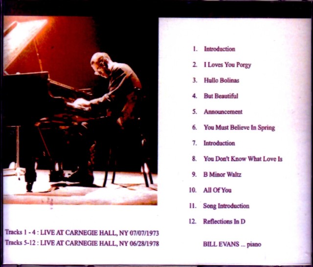 Bill Evans ビル・エヴァンス/NY,USA 1973 & more