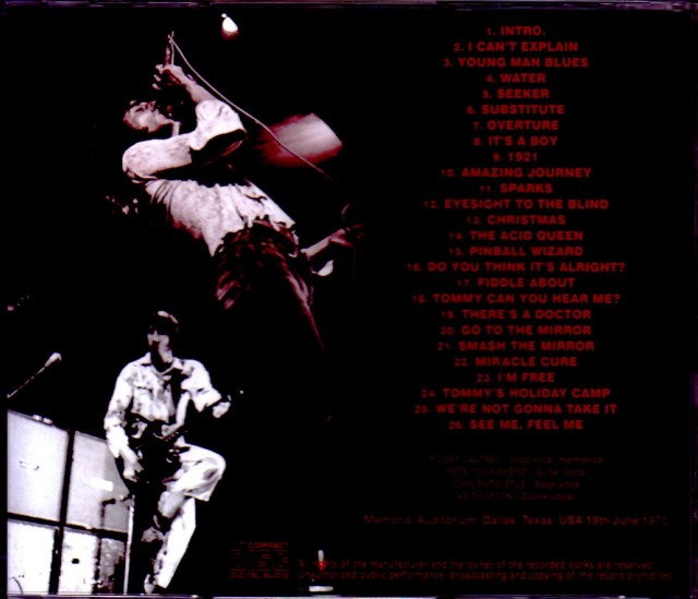 Who,The ザ・フー/TX,USA 1970