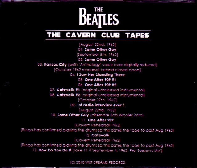 Beatles ビートルズ/Cavern Club Tapes 1962 Compilation