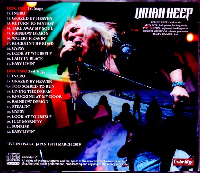URIAH HEEP ユーライア・ヒープ 日本公演パンフレット