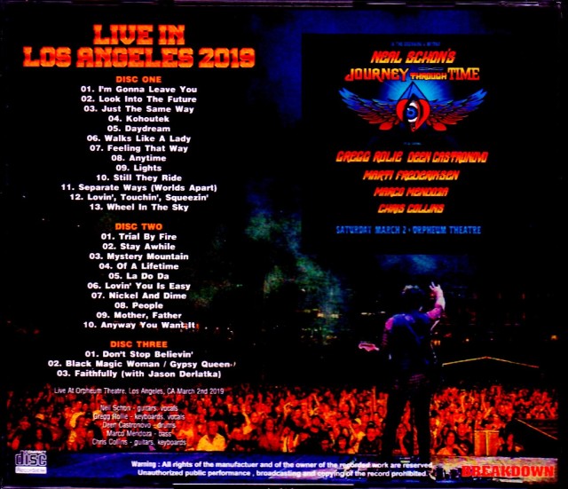 新品未使用☆NEAL SCHON ニール・ショーン/ ジャーニー・スルー・タイム Neal Schon's Journey Through Time ニール・ショーン