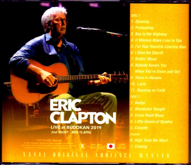 Eric Clapton エリック・クラプトン/Tokyo,Japan 4.15.2019
