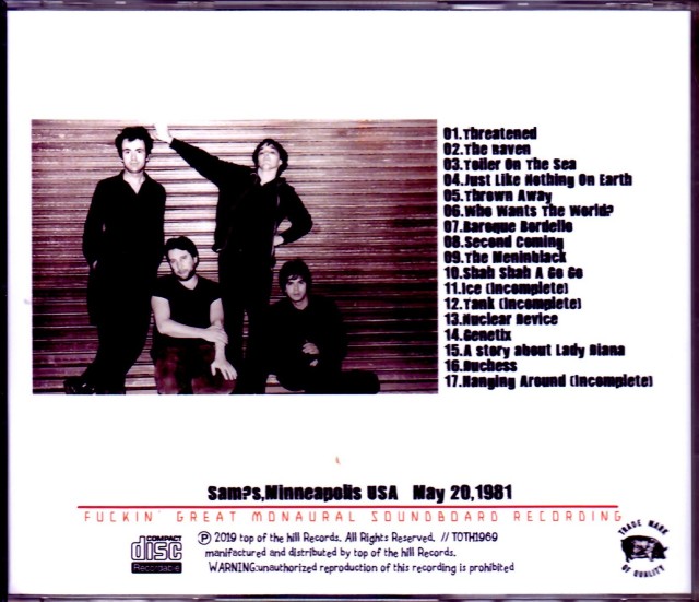 Stranglers ストラングラーズ/MN,USA 1981