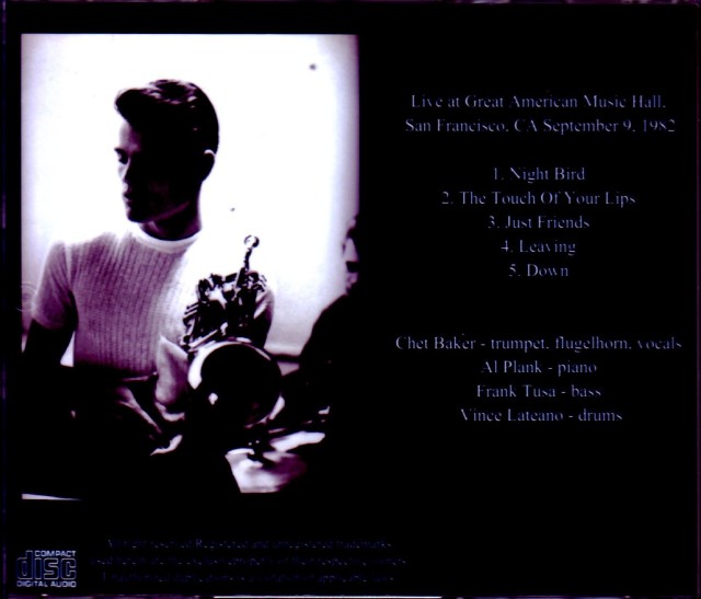 Chet Baker チェット・ベイカー/CA,USA 1982