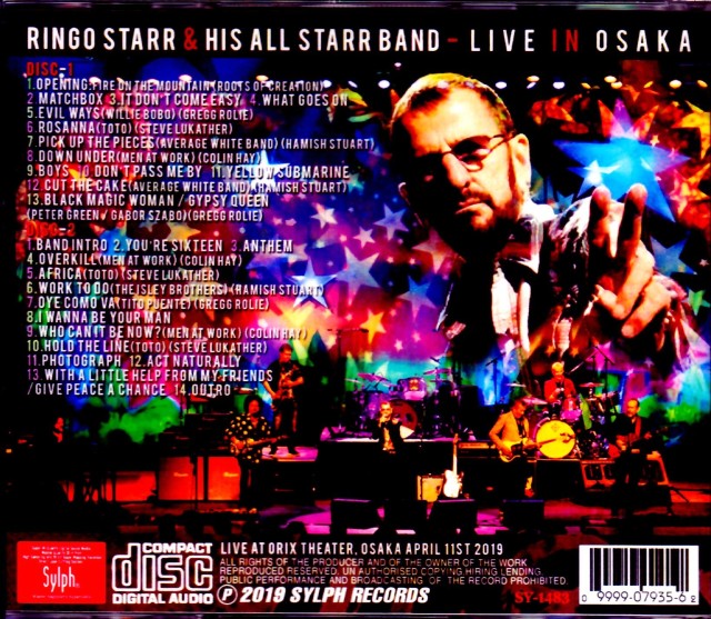 Ringo Starr & His All Starr Band リンゴ・スター/Osaka,Japan 2019