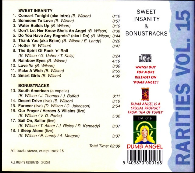 Brian Wilson ブライアン・ウィルソン/Rarities Unreleased Album 