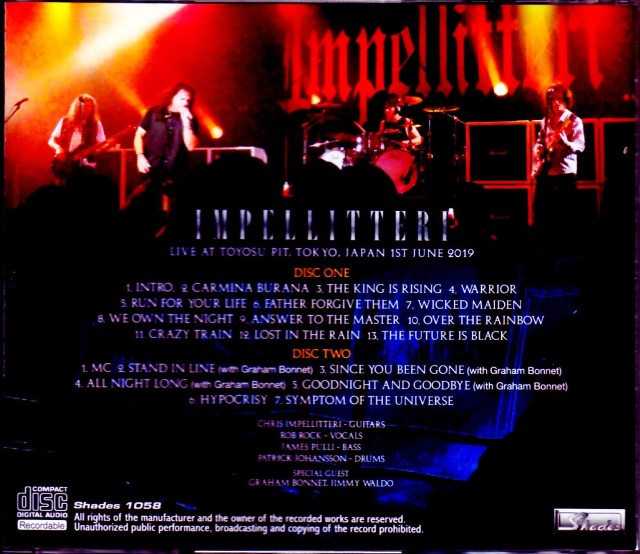 Impellitteri インペリテリ/Tokyo,Japan 2019