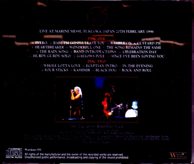 ぺイジー&プラント　1996年日本ツアーDVD・CD【新品未使用】46 ぺイジー&プラント 1996年日本ツアーDVD・CD【新品未使用】46 - メルカリ